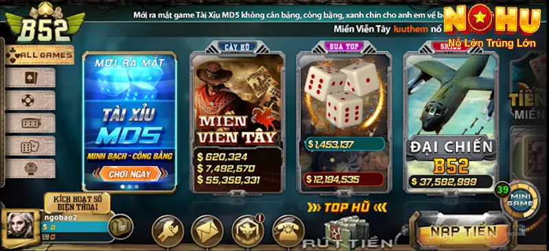 Nhà Cái Nổ Hũ B52 - Nhà Cái Đổi Thưởng Hàng Đầu Việt Nam 2 Đa dạng các tựa game, trải nghiệm vô cùng mượt mà